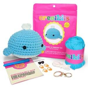 Creatkits Finn the Blue Whale Beginner Amigurumi Crochet Kit